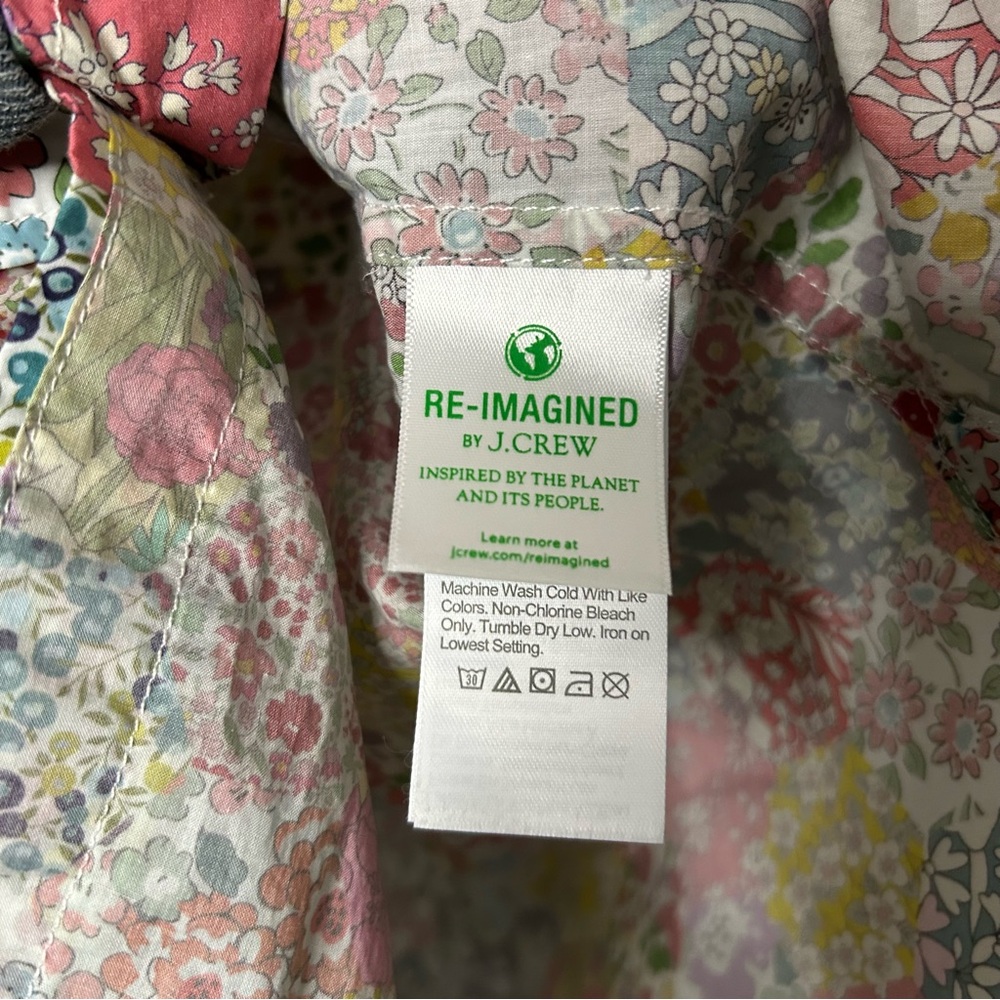 J Crew Classic Fit Short Puff Sleeve Top in Liberty Patchwork Dream Floral - Picture 9 of 12